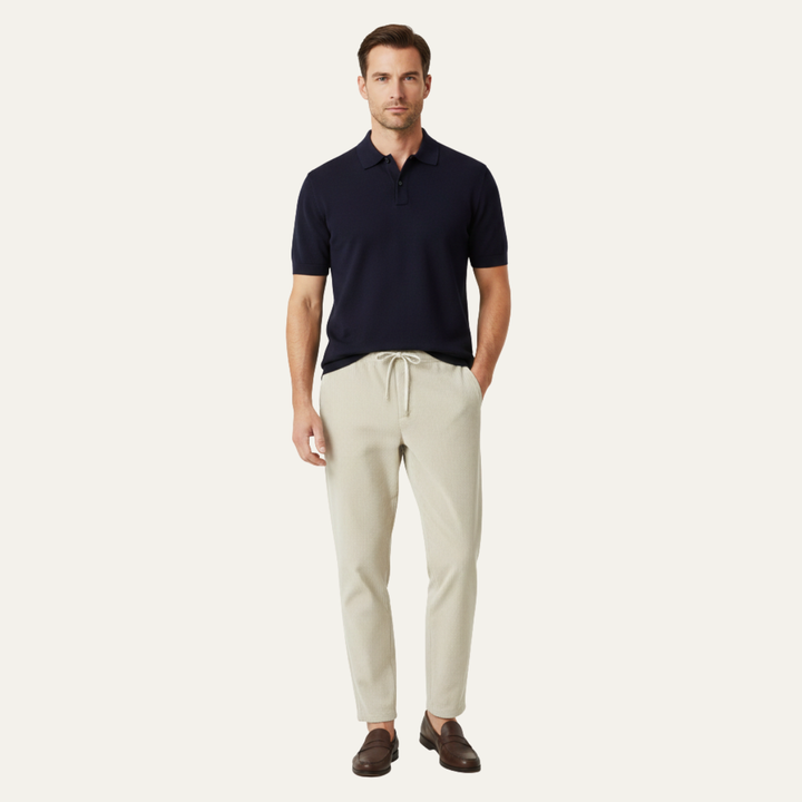 Freja Andersen | Herre afslappet Ribbed slim fit let bukser