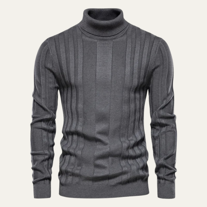 Freja Andersen | Herre slim fit strik rullekrave trøje