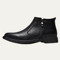 Freja Andersen | Herre afslappet Side Zip læder Ankle støvler