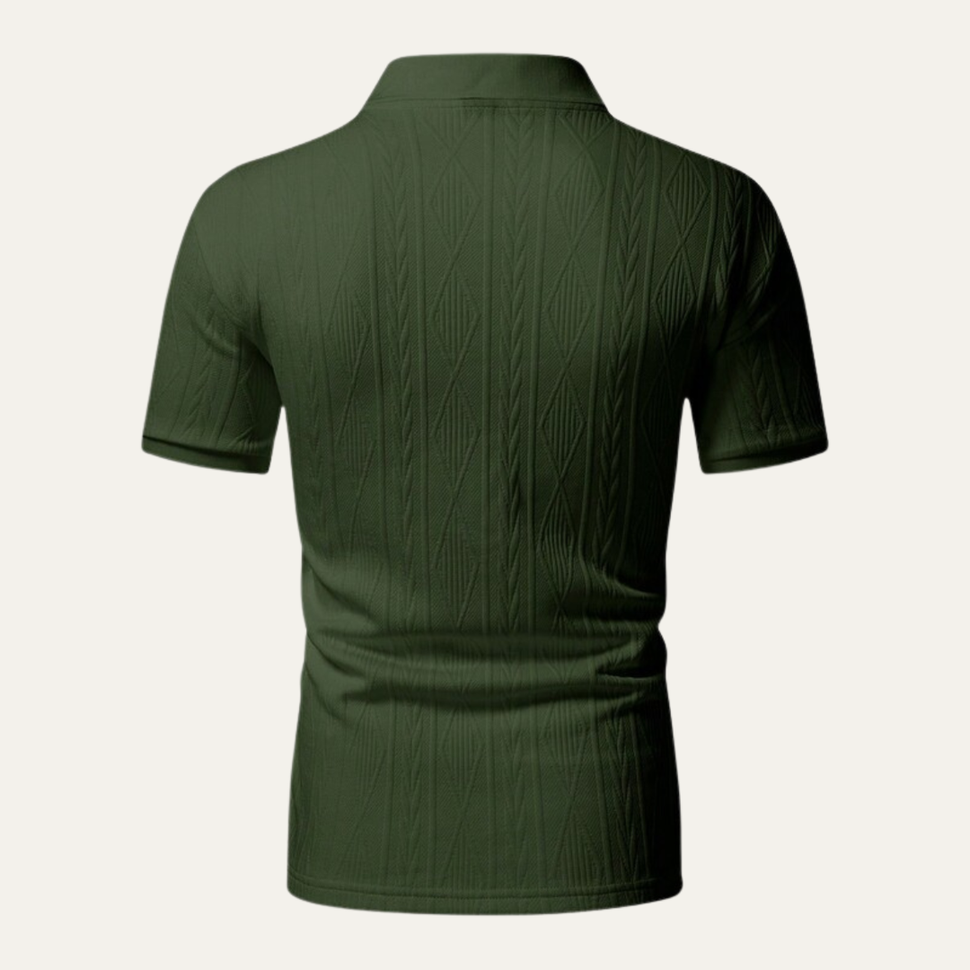 Willowstone Ridge herre tekstureret knaplukket trendy poloshirt