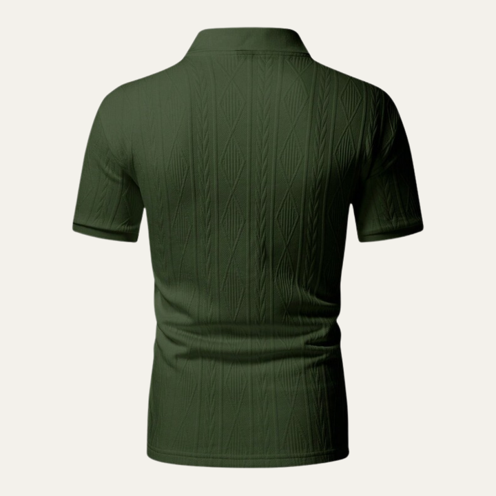 Willowstone Ridge herre tekstureret knaplukket trendy poloshirt