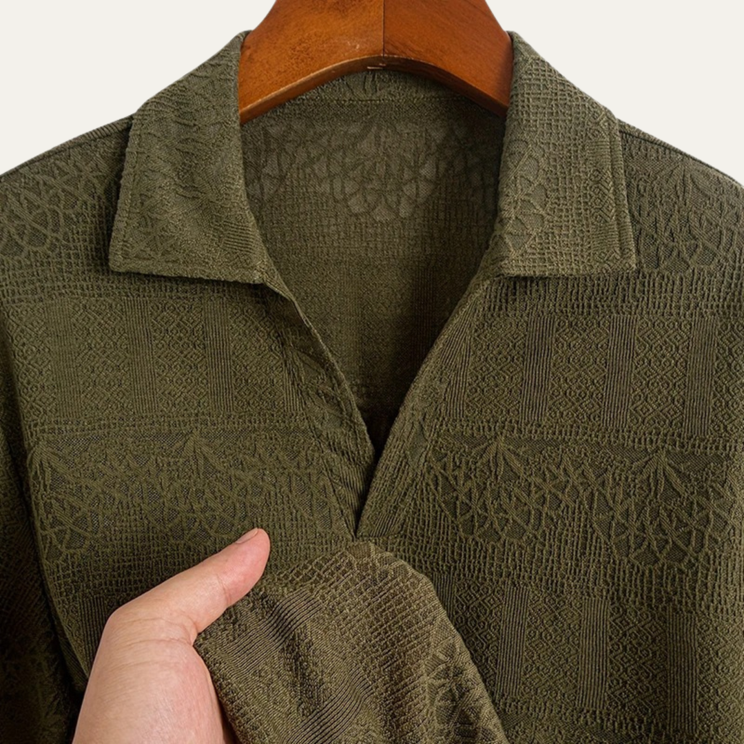 Maplewood Ridge herre V-hals åndbar strikket poloshirt