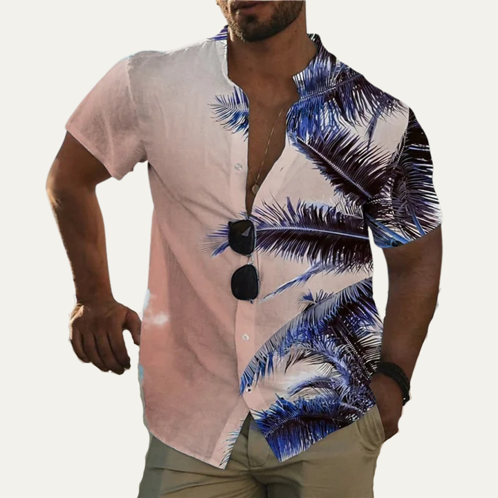 Freja Andersen | Herre afslappet Tropical Coconut mønster Hawaiian Beach skjorte