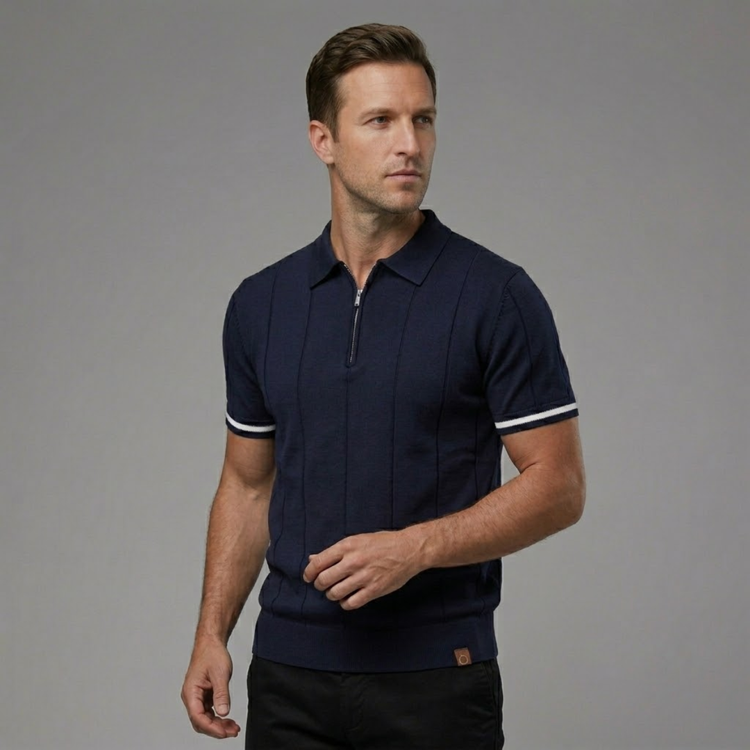 Freja Andersen | Herre kvart lynlås poloshirt
