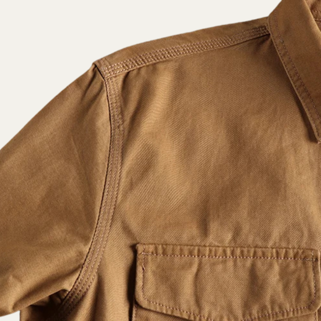 Freja Andersen | Herre Safari Style knaplukket afslappet skjorte