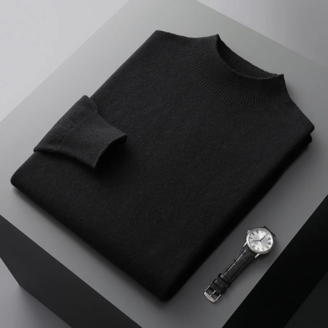 Taranto | Herre Plain Mock Neck strik trøje