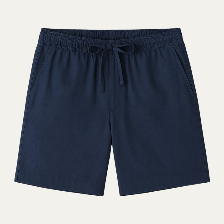 herre let afslappet pasform hør sommer shorts