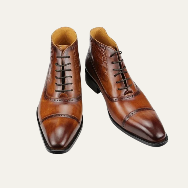 Capo Vaticano herre Formal læder Brogue snørelukning Ankle pæne støvler