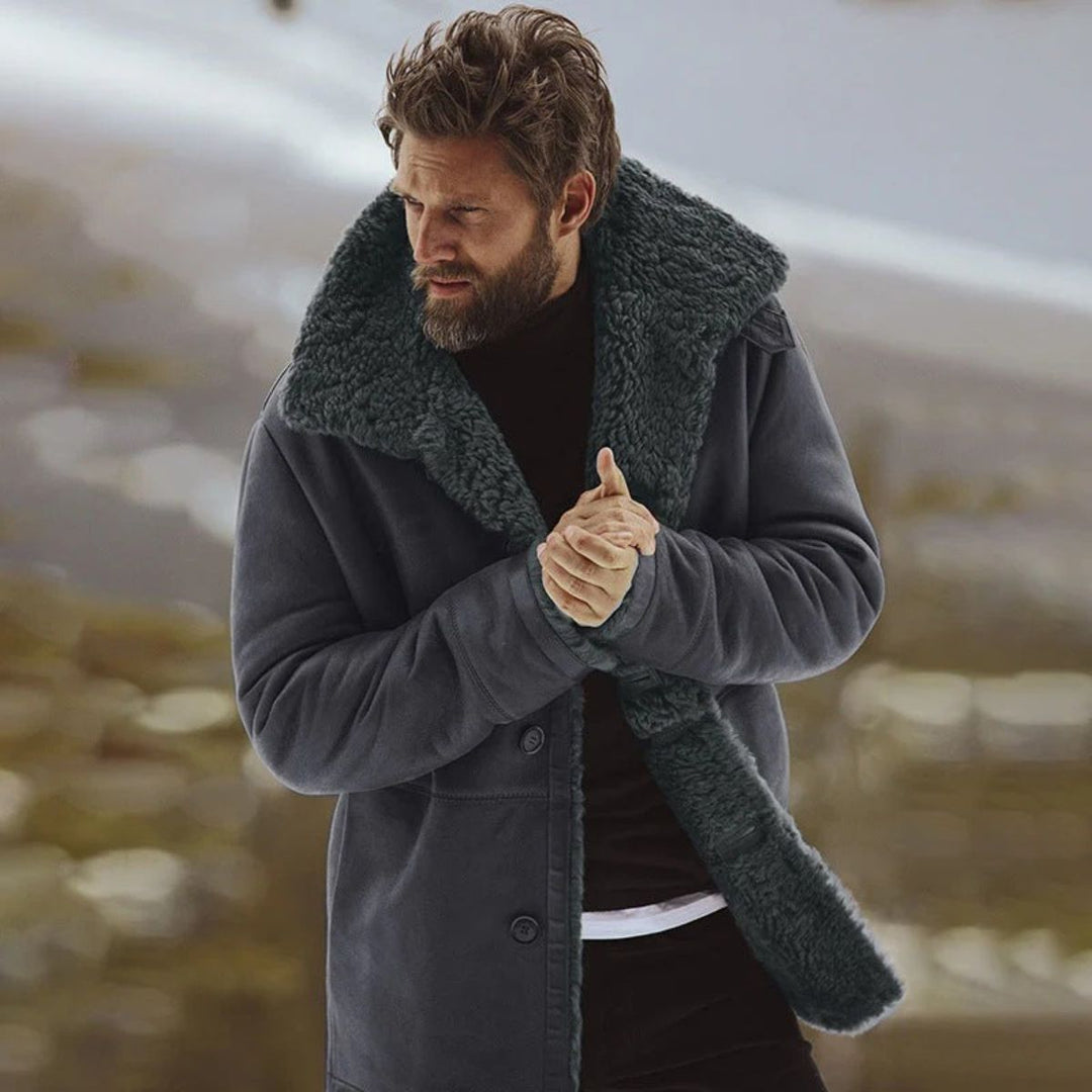 Aspen Shearling frakke - herre klassisk vinter Overcoat