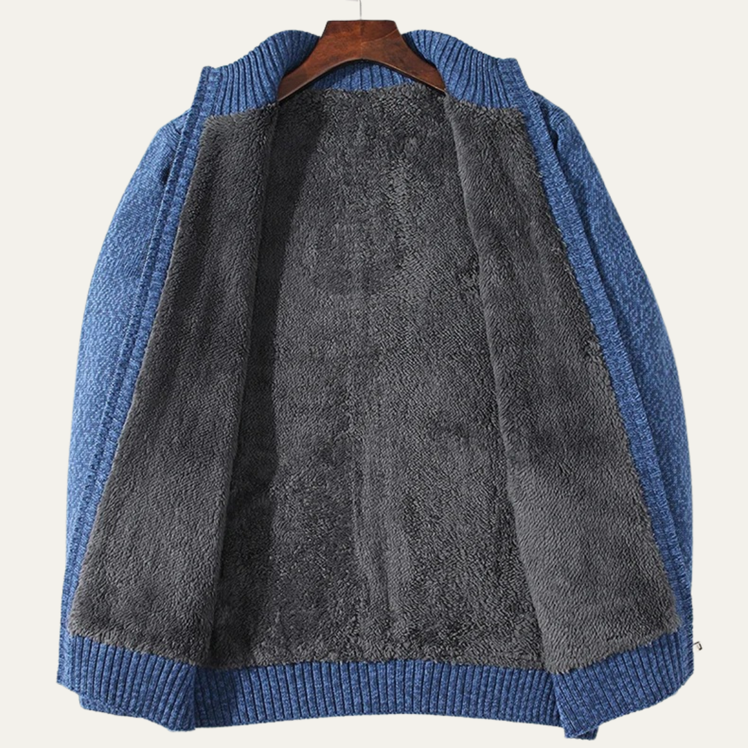Bellwood | Herre uld Fleece vinter Zip cardigan