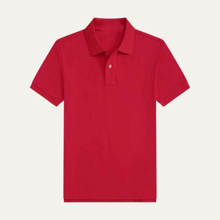 Freja Andersen | Herre klassisk ensfarvet trendy pasform poloshirt