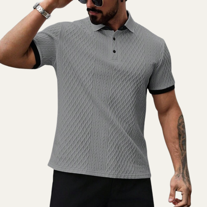 Glenbrook Hill herre afslappet tekstureret poloshirt med Contrast krave