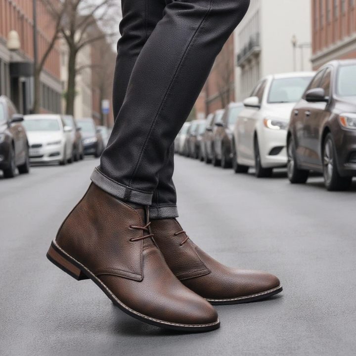Wildmere | Herre vintage Ankle brun læder støvler