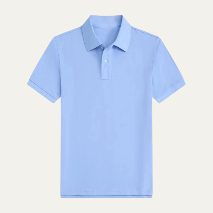 Freja Andersen | Herre klassisk ensfarvet afslappet pasform poloshirt