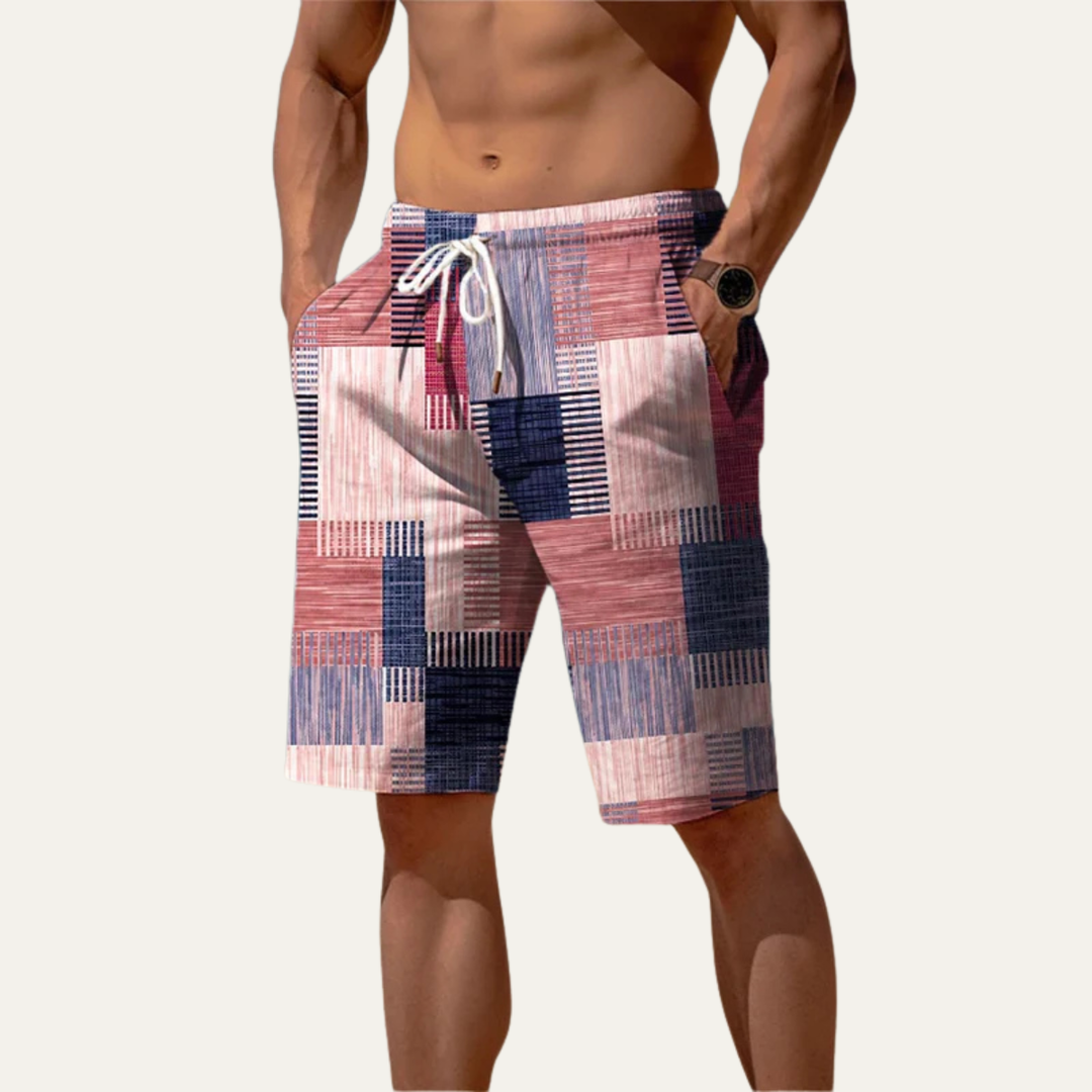 Freja Andersen | Herre afslappet snøre Checked sommer shorts