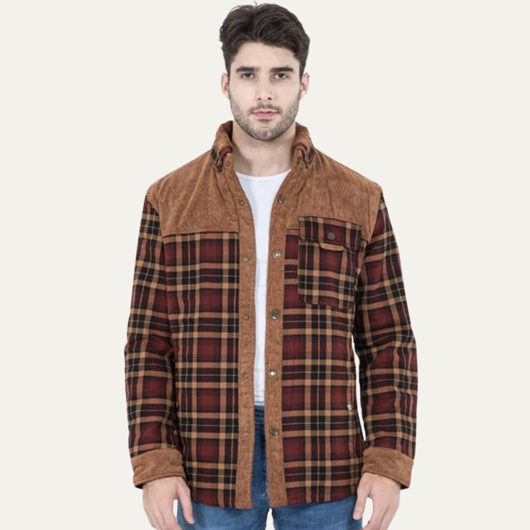 Freja Andersen | Herre Check Plaid fleeceforet Flannel jakke
