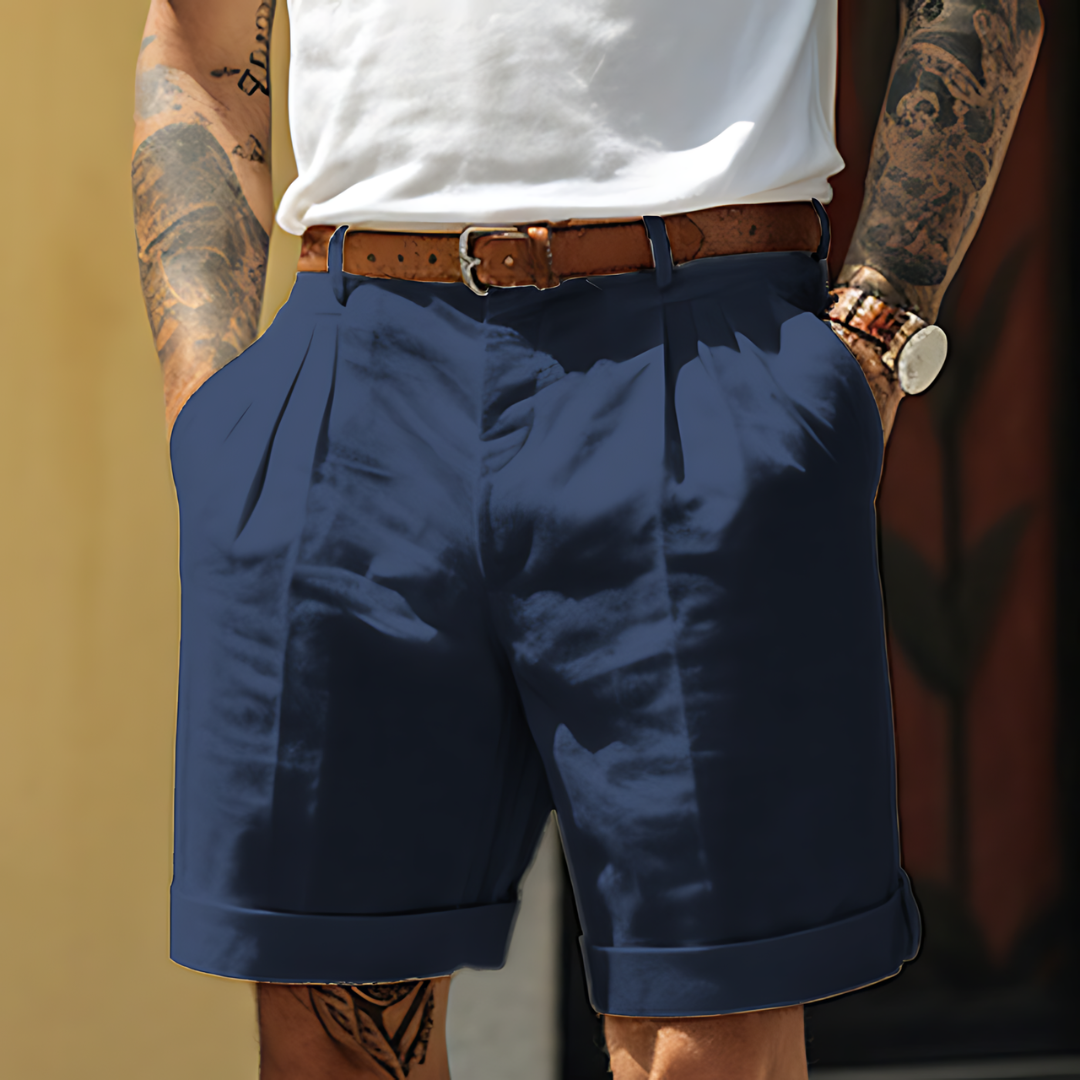 Henwick hør shorts - skræddersyet sommer shorts til mænd