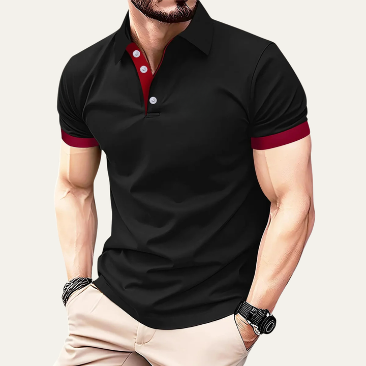 Cala Mariolu herre afslappet trykt golfpoloshirt