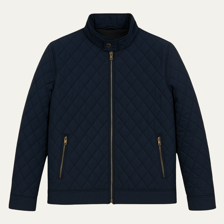 Freja Andersen | Herre let quiltet afslappet frakke med Zip Pockets