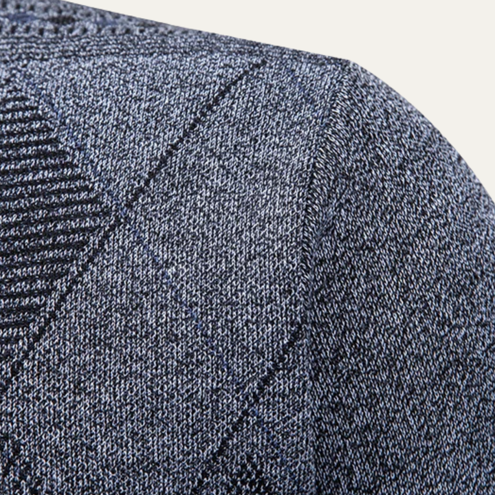 Brightwood | Herre vinter Fleece strik Plaid V-hals cardigan