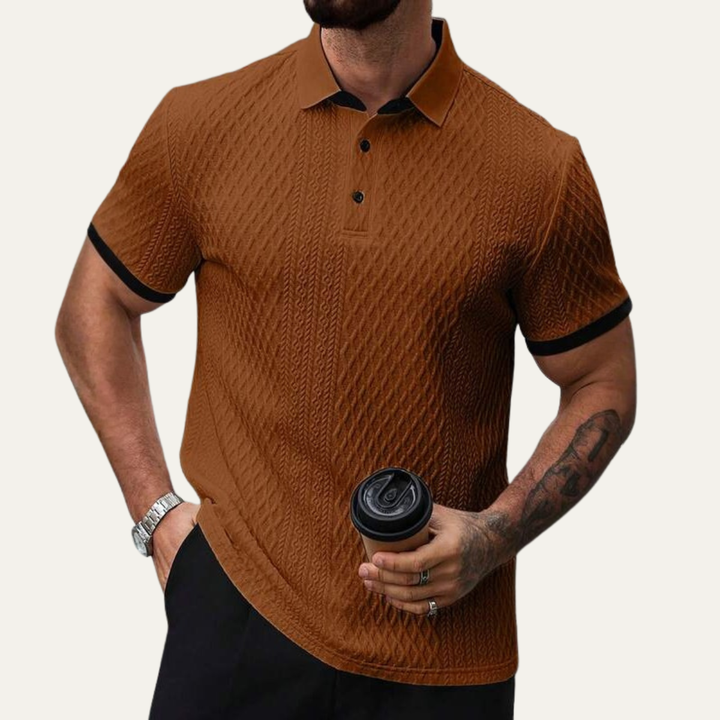 Crestview Ridge herre sommer tekstureret poloshirt med Contrast krave