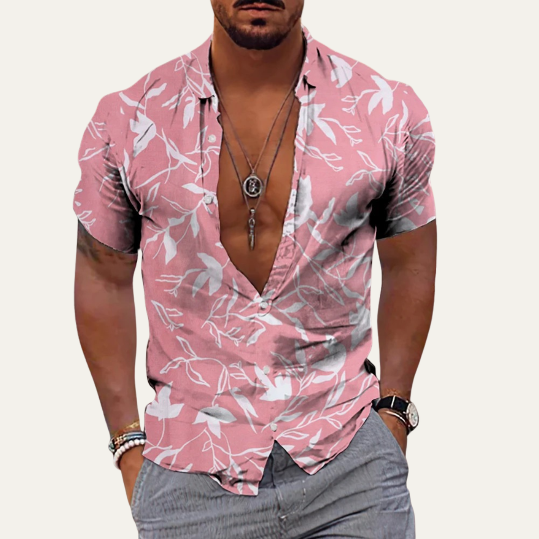 Ironwood Hill herre blød Tropical Coconut mønster Hawaiian Beach skjorte