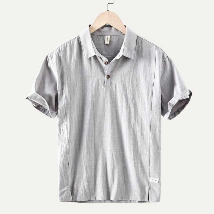 Montrose Ridge herre kortærmet hør afslappet poloshirt