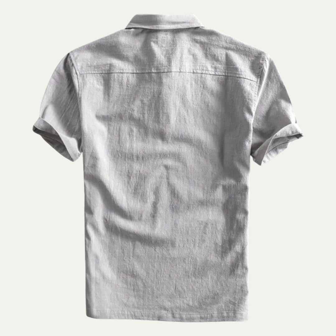 Montrose Ridge herre kortærmet hør afslappet poloshirt