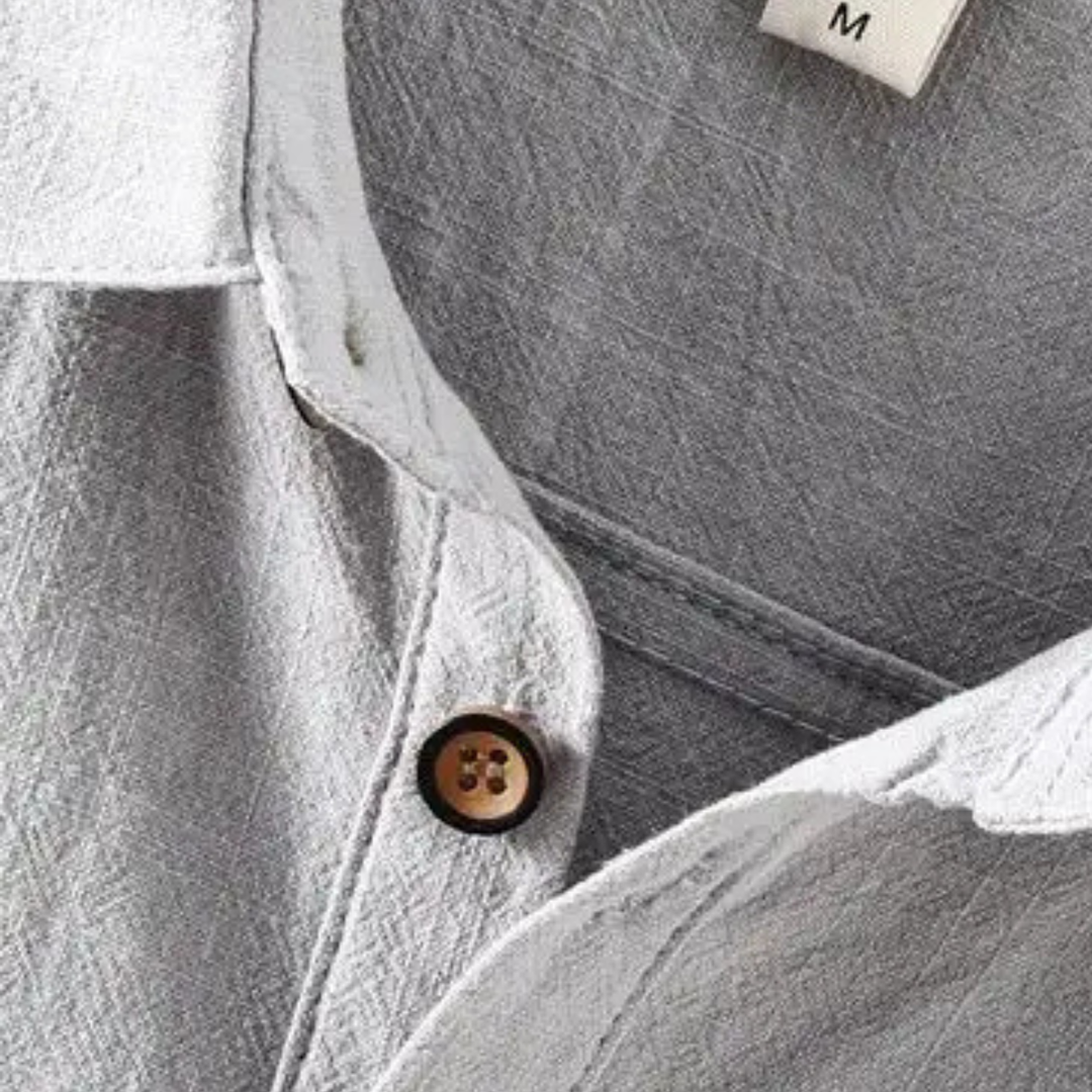 Montrose Ridge herre kortærmet hør afslappet poloshirt