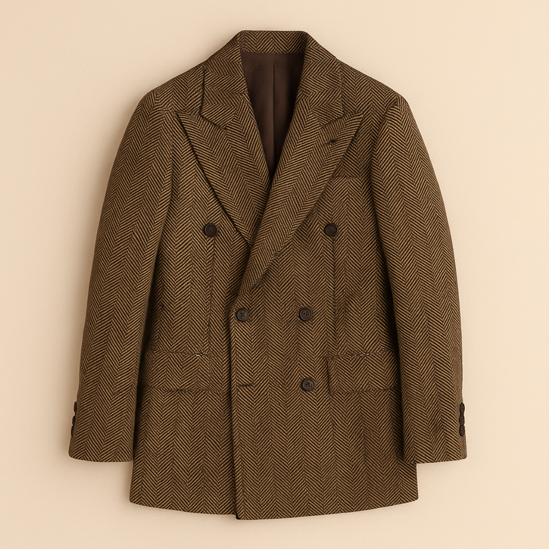 Freja Andersen | Herre sildeben tweed jakkesæt - dobbeltknappet blazer and bukser sæt