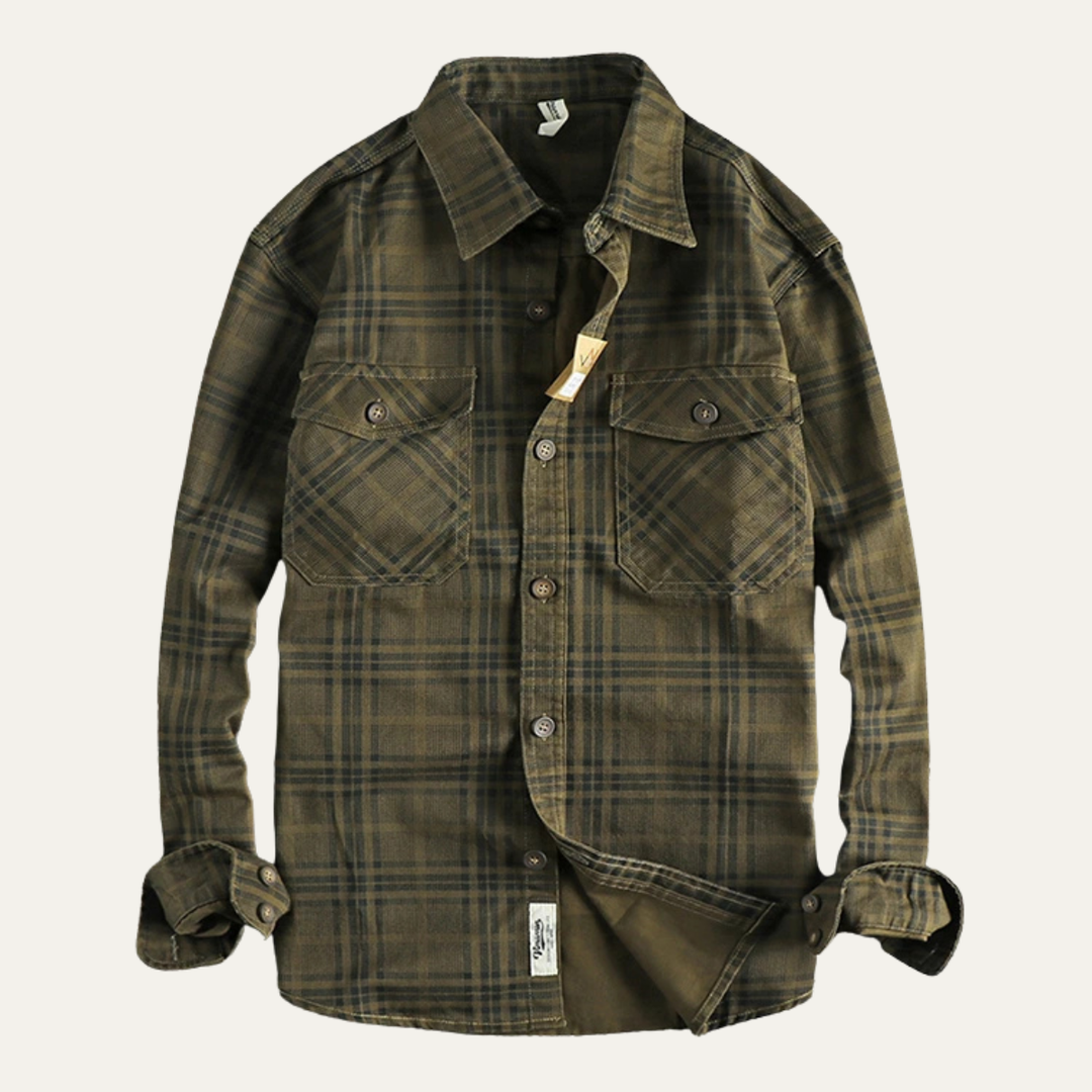 Timbercrest Ridge herre let Checkered bomuld skjortejakke
