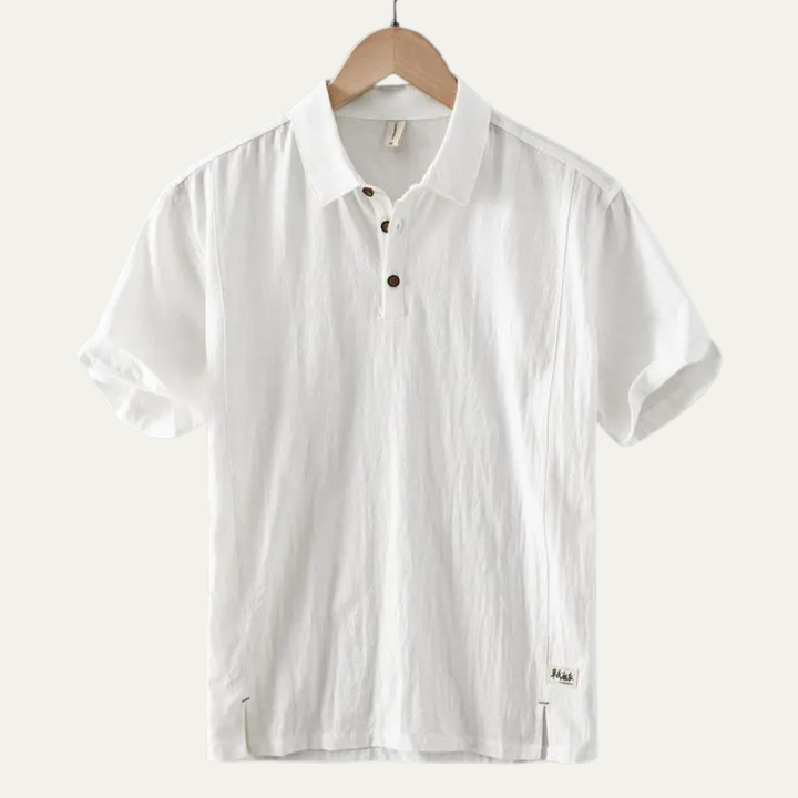 Montrose Ridge herre kortærmet hør afslappet poloshirt