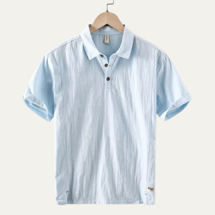 Montrose Ridge herre kortærmet hør afslappet poloshirt
