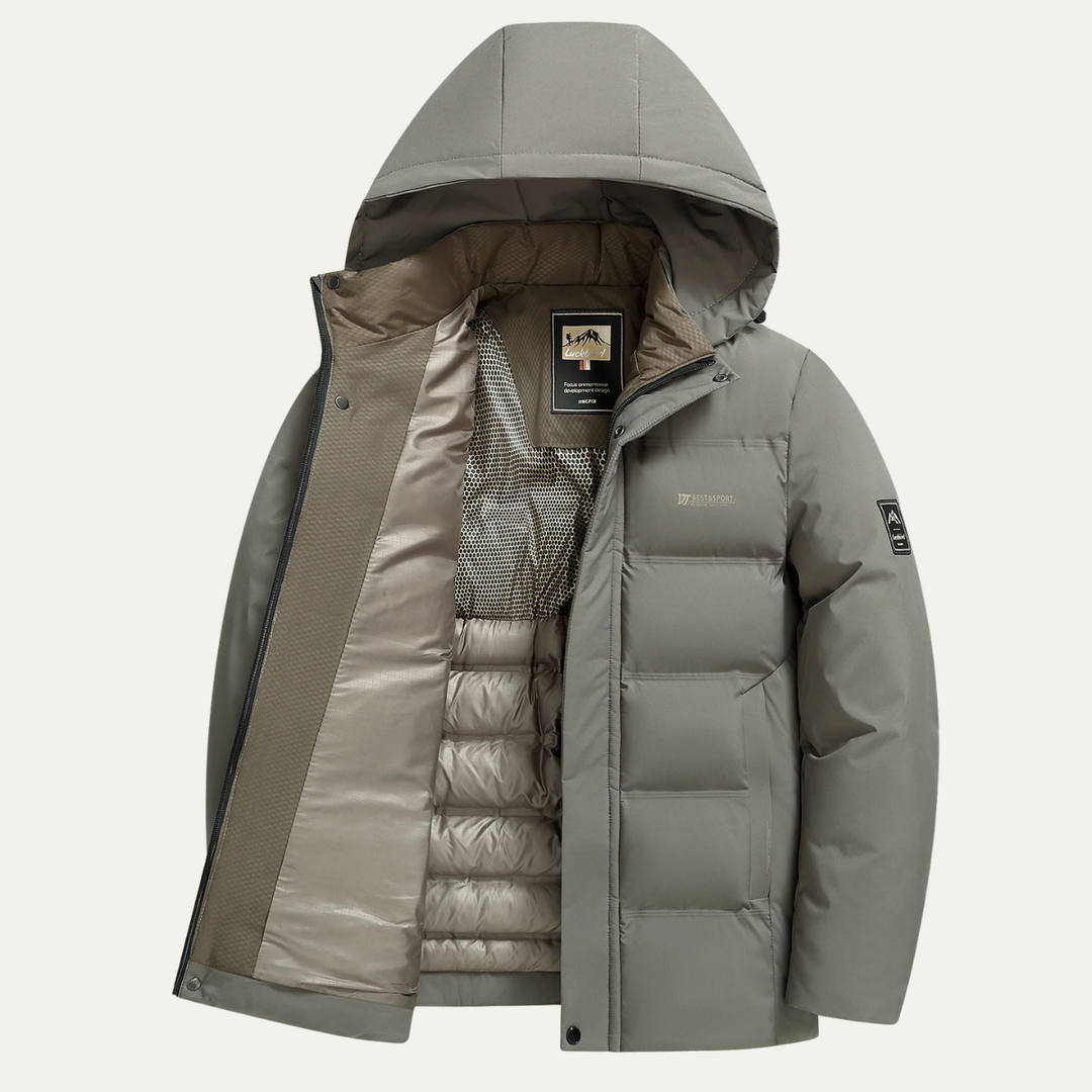 Freja Andersen | Herre tyk bomuld Padded vinter jakke med Hood