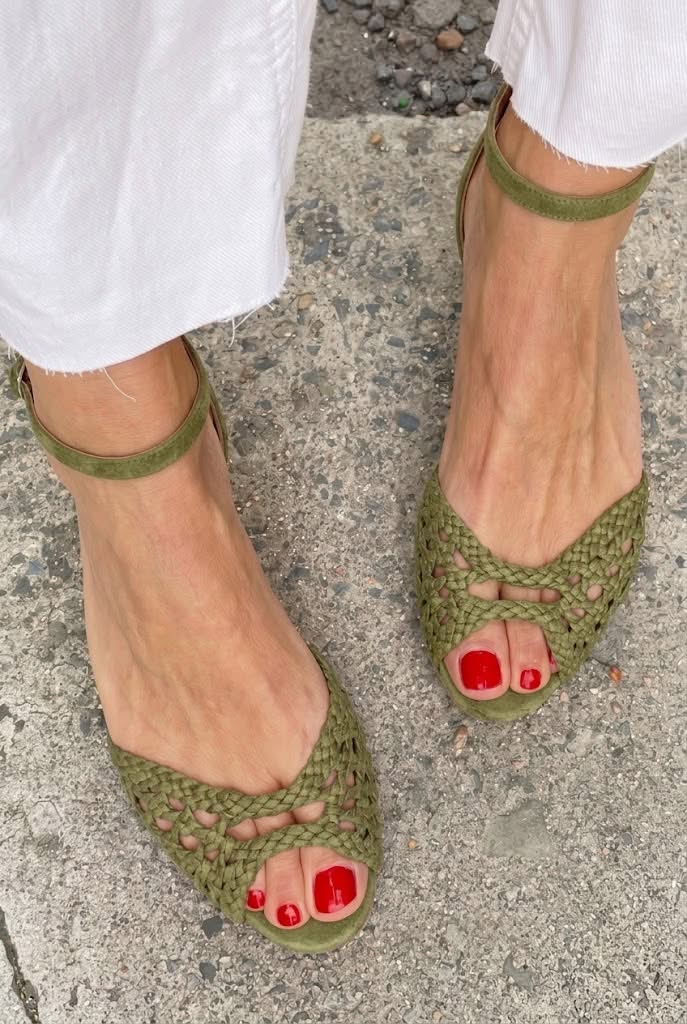 Isadora | Flettede metalliske sandaler