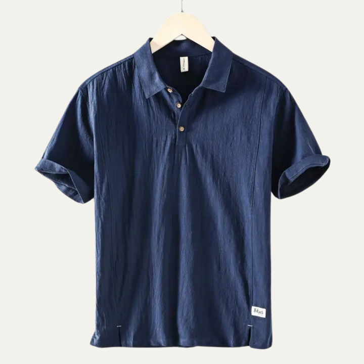 Montrose Ridge herre kortærmet hør afslappet poloshirt
