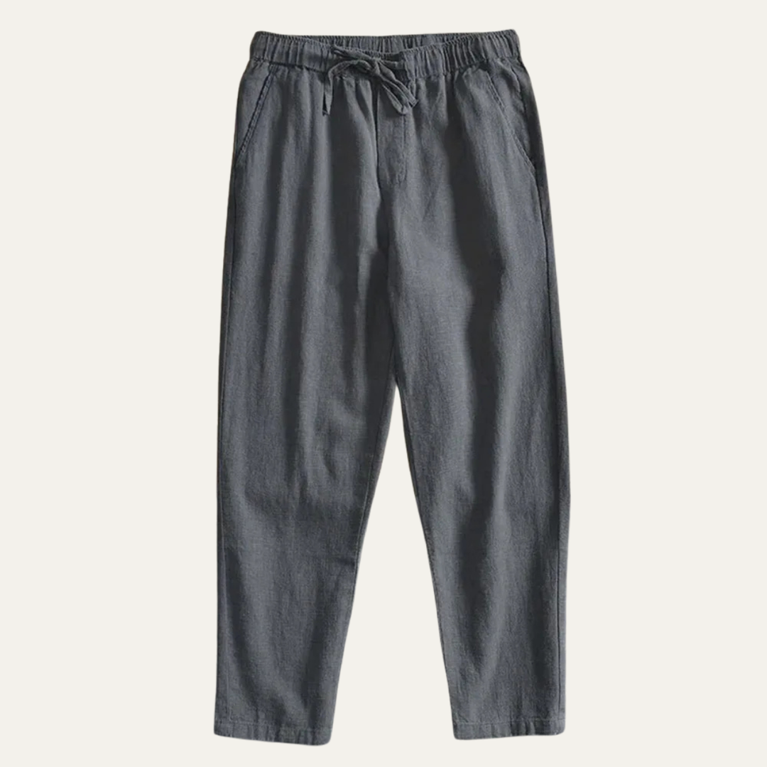 Siena | Herre Elastic Waist hør let joggerbukser bukser