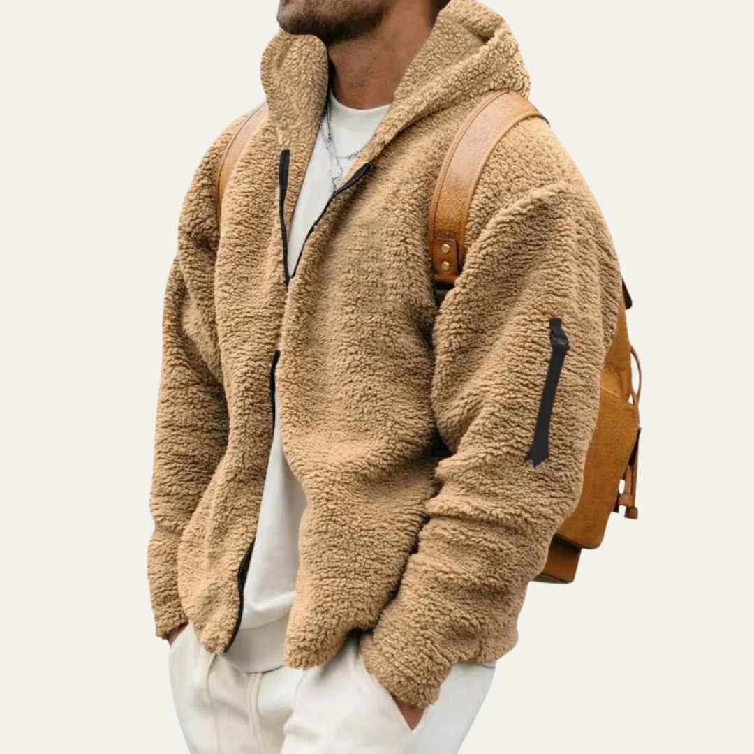 Freja Andersen | Herre Fleece varm blød Velvet Hoodie jakke