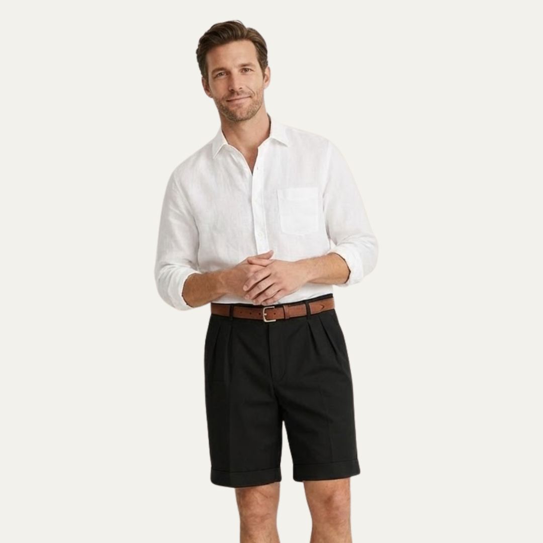 Henwick hør shorts - skræddersyet sommer shorts til mænd