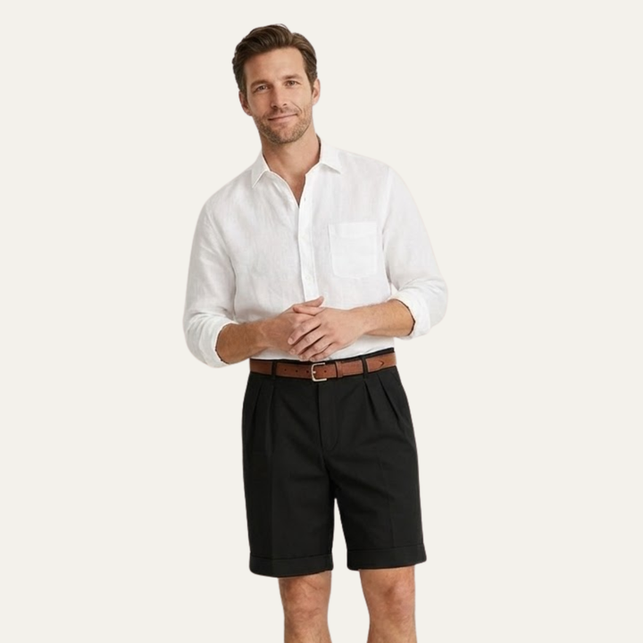 Henwick hør shorts - skræddersyet sommer shorts til mænd