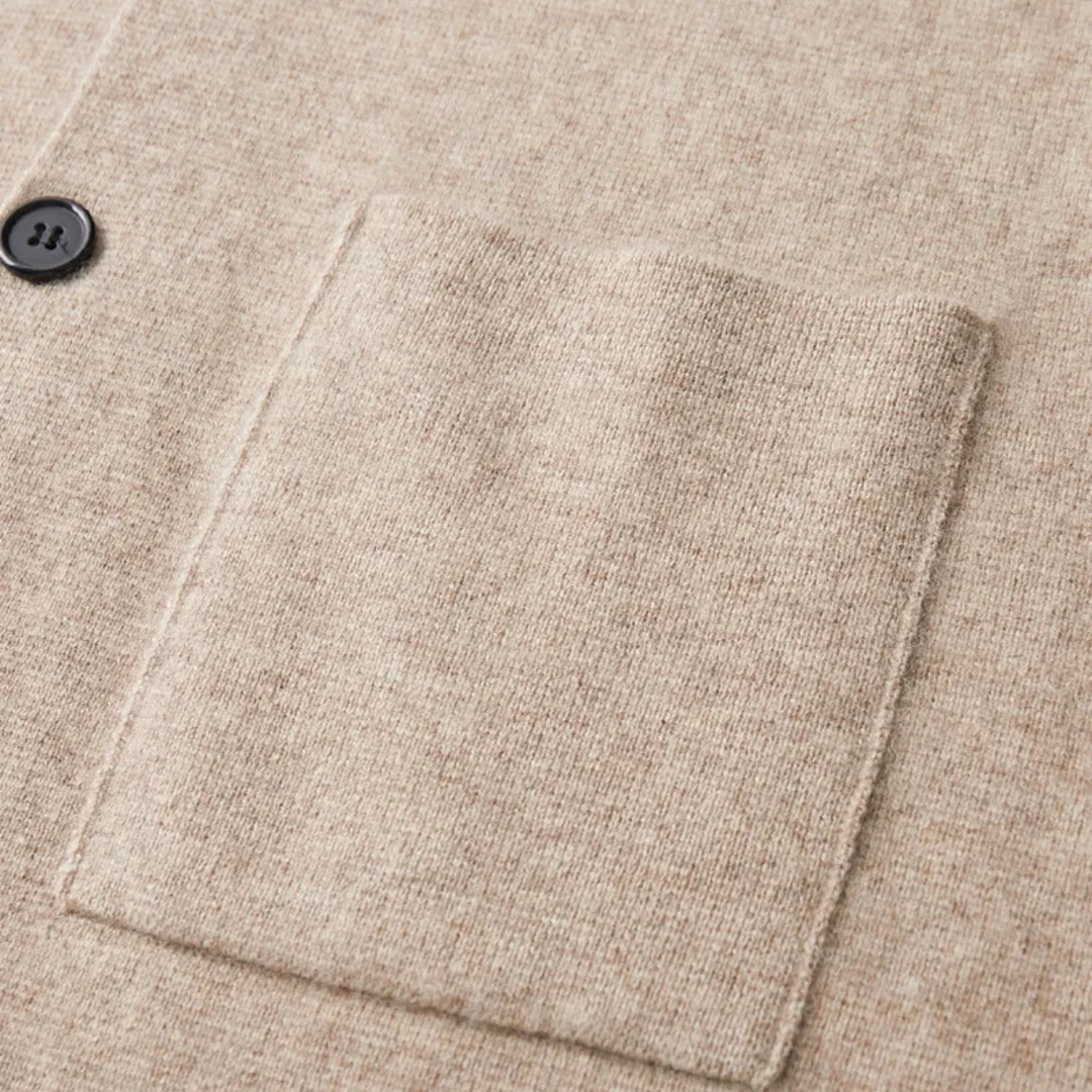 Freja Andersen | Herre blød jakkesæt krave merino uld strik cardigan