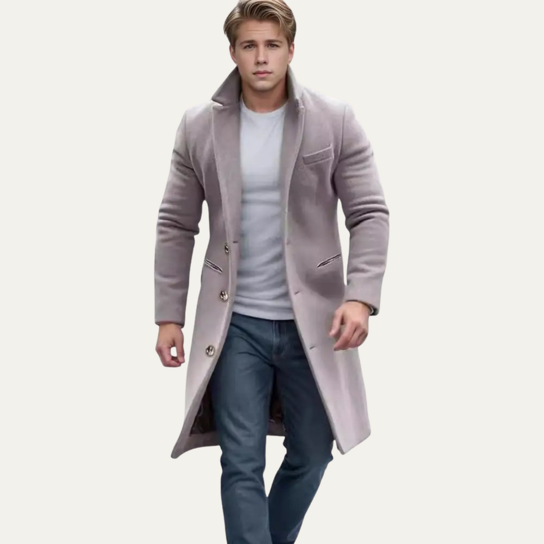 Freja Andersen | Herre Elegant uldblanding Overcoat