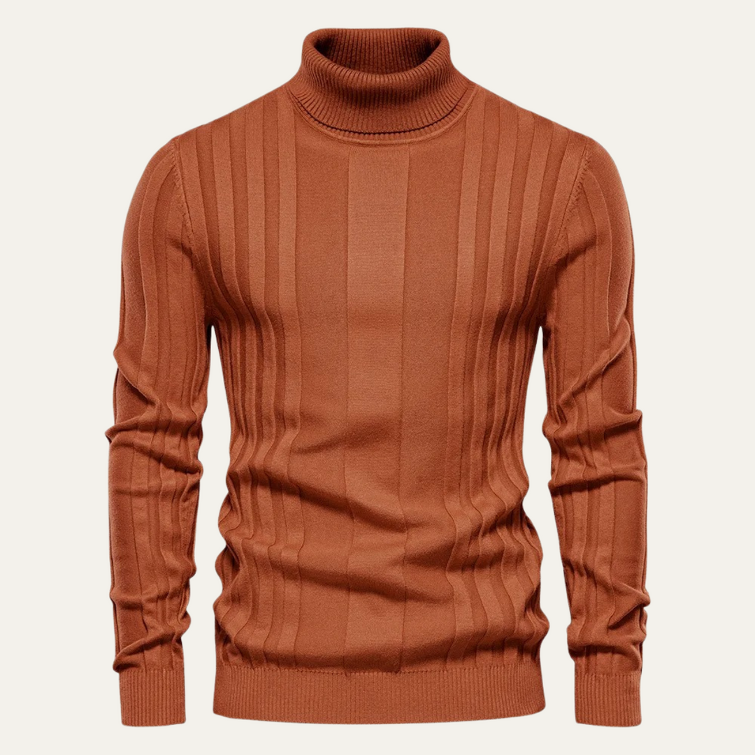 Freja Andersen | Herre slim fit strik rullekrave trøje