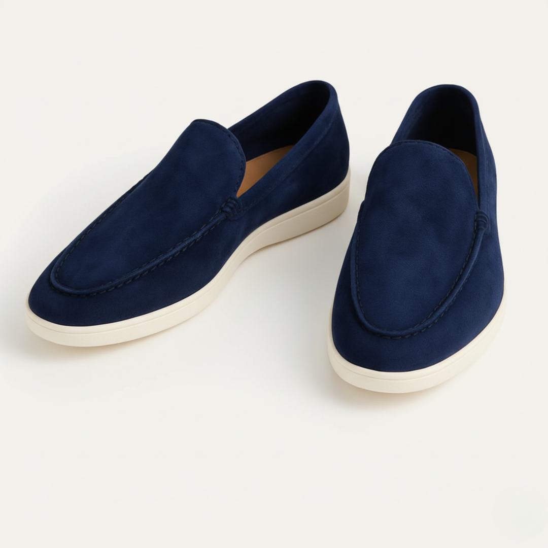 Ashbourne ruskind loafers til mænd