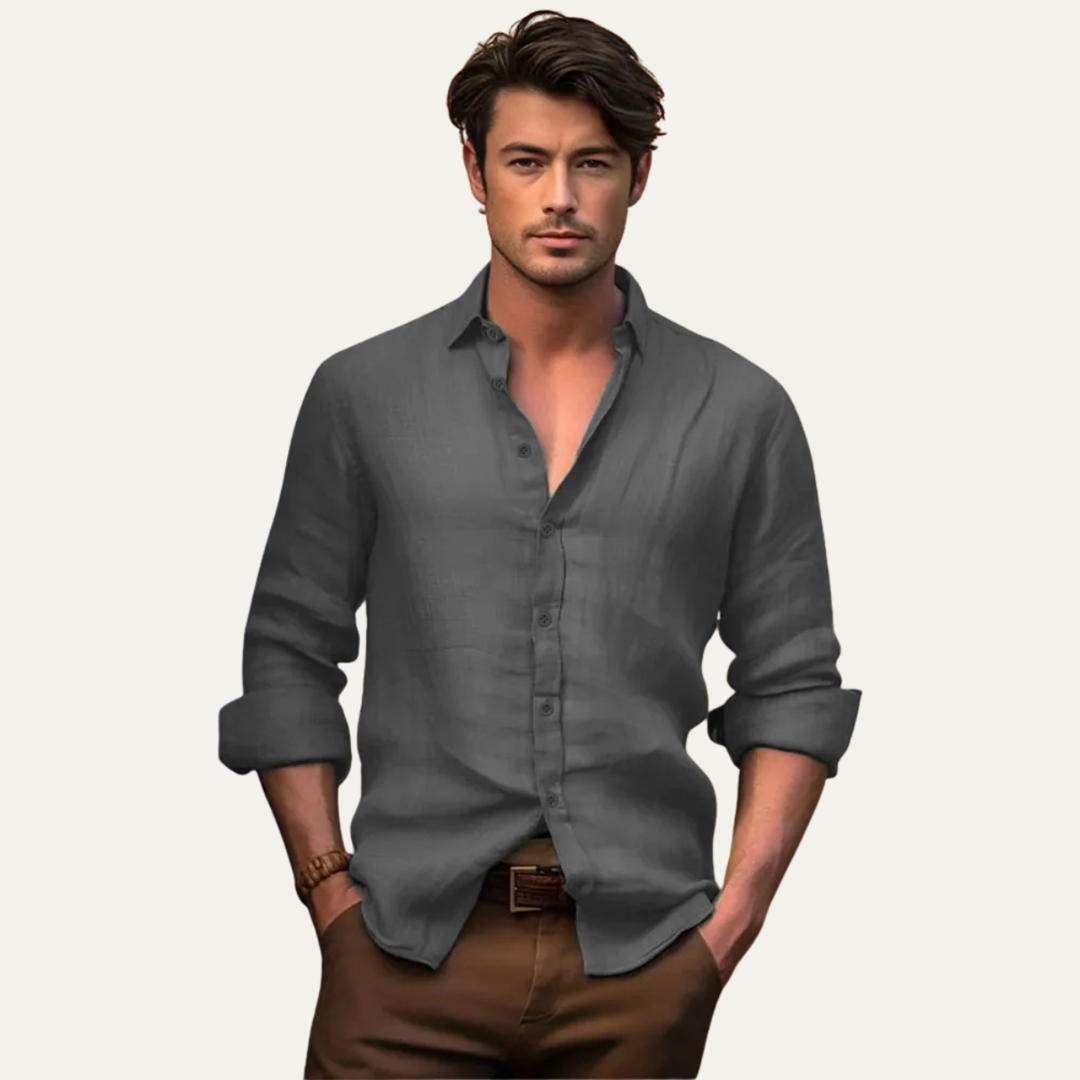 Hawthorn Grove herre åndbar slim fit knap Down skjorte