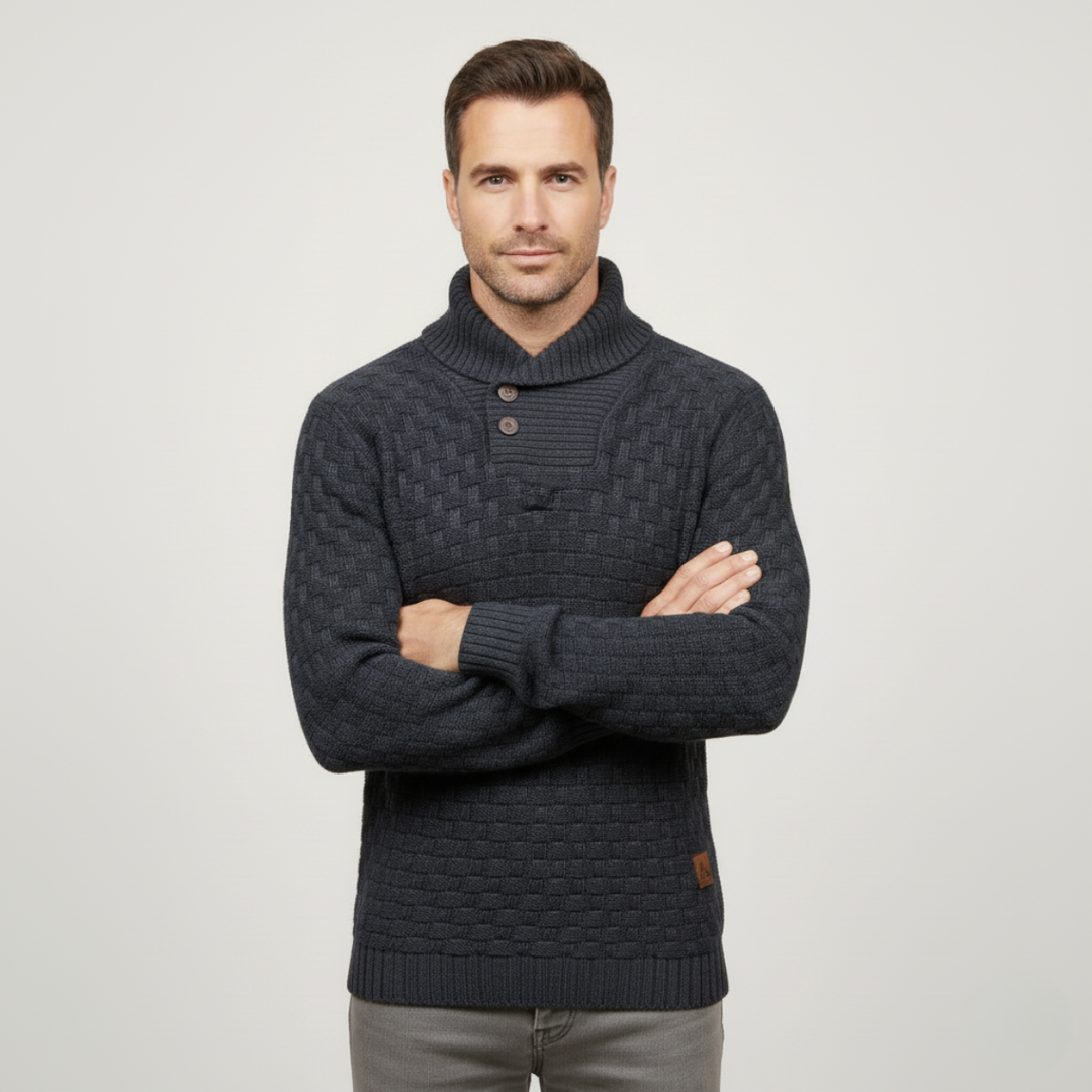 Brighton | Herre Chunky strik trøje med Buttons