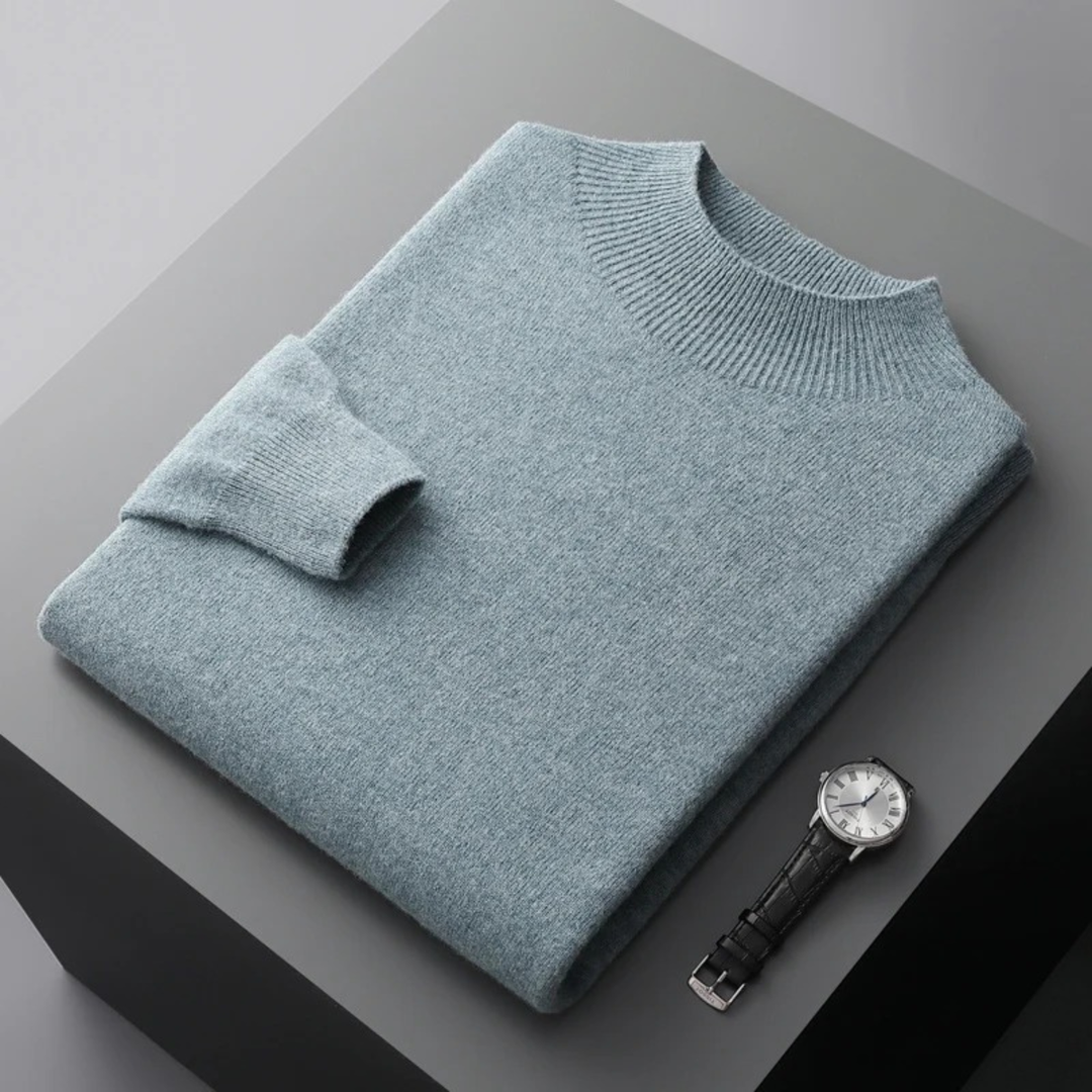 Taranto | Herre Plain Mock Neck strik trøje