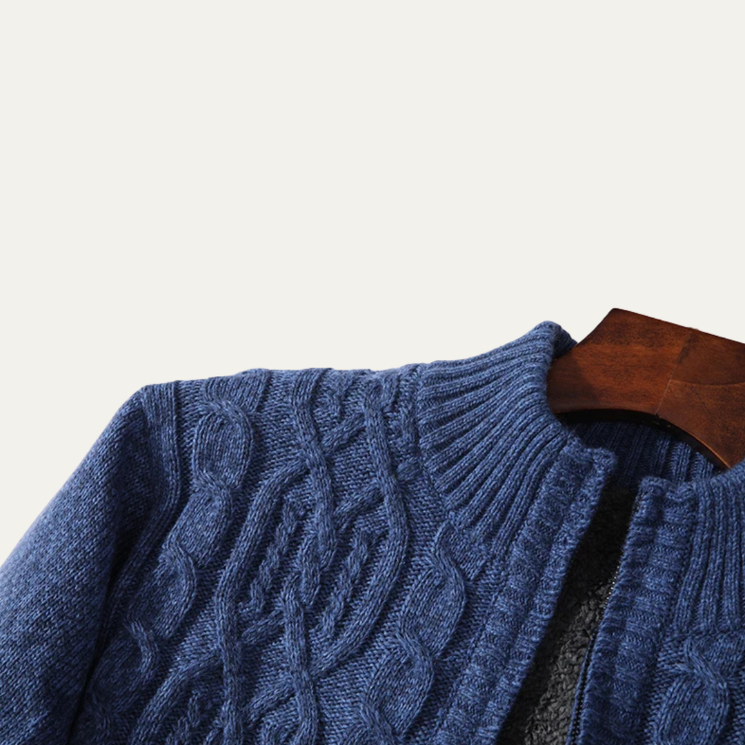 Bellwood | Herre uld Fleece vinter Zip cardigan