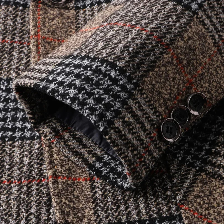 Freja Andersen | Herre slim fit Check Plaid tweed blazersæt