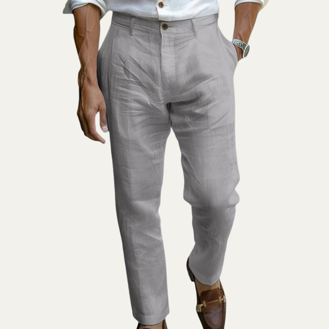 Elmwood Ridge herre bomuld hør Ankle Length bukser